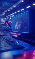 Computergesteuerte Fertigungsanlage zeigt fortschrittliche Technologie von Smart Manufacturing.